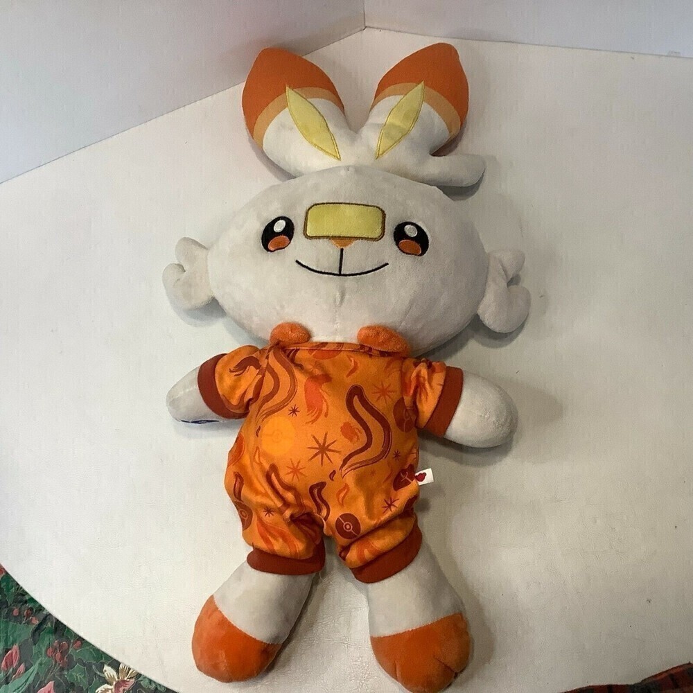 Build A Bear Pokemon Scorbunny Plush Stuffed Animal w/Sleeper Outfit 23"